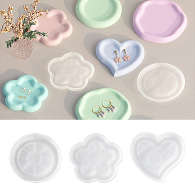 Cup Mat Silicone Molds, Resin Casting Coaster Molds, For UV Resin, Epoxy Resin Craft Making, White