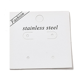 Бумажная карточка со словом «нержавеющая сталь», используется для серьги, квадратный