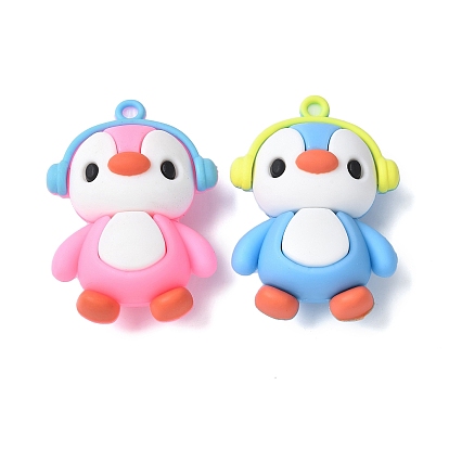 Пластиковые подвески из пвх, пингвин с наушниками