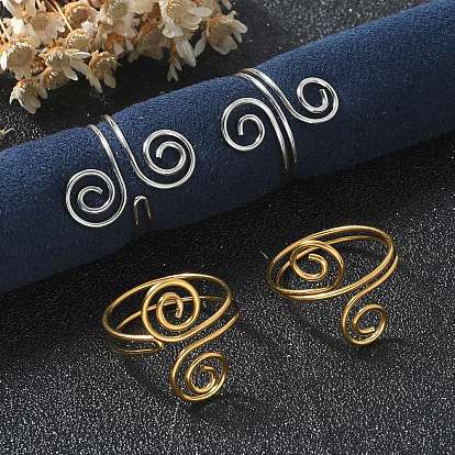 304 круглые открытые манжеты из нержавеющей стали для женщин и мужчин