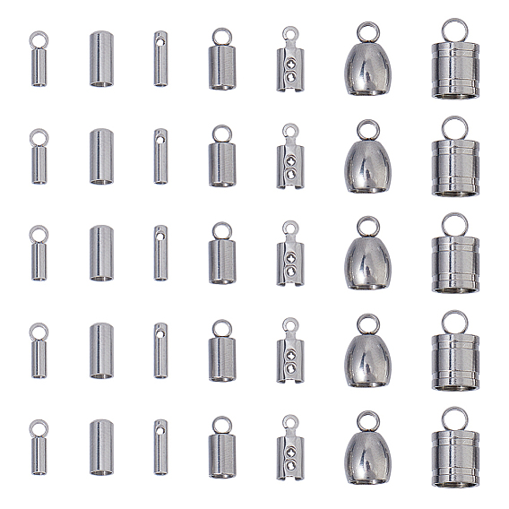 132шт. 7 варианты исполнения 304 и 201 обжимные концы из нержавеющей стали, загибаем концы шнура