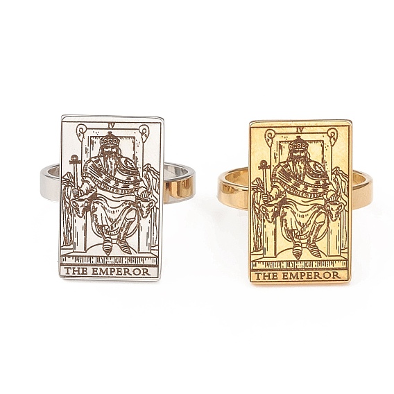 304 из нержавеющей стали шириной полосы кольца, кольцо карты таро, кольцо императора iv для женщин