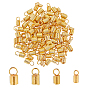 120Pcs 4 Style 304 Stainless Steel Coil Cord Ends, Column