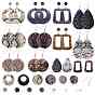 DIY Snakeskin Pattern Earring Making, with Imitation Leather Pendants and Cabochons, Wooden Pendants, 316 Surgical Stainless Steel Stud Earring Settings and Brass Earring Hooks