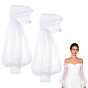 Manches bouffantes amovibles en maille polyester, pour mariage robe de mariée accessoires en tulle