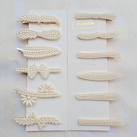 Imitation Pearl Alligator Hair Clips, Hair Accessories for Woman Girls