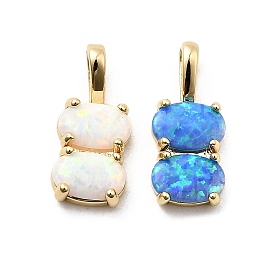 Синтетический опал подвески, подвески-медведи с латунной оправой, реальный 18 k позолоченный, долговечный, стойки покрытие, без свинца и без кадмия