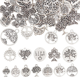 96 шт 12 стили подвески из сплава в тибетском стиле, древо жизни очарование