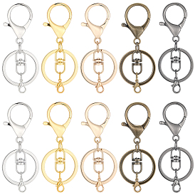 20 шт. 5 цвета железные застежки для брелков, с цинковым сплавом застежками омаров коготь