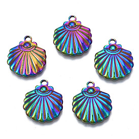 Ion Plating(IP) 304 Stainless Steel Pendants, Cadmium Free & Nickel Free & Lead Free, Shell Shape