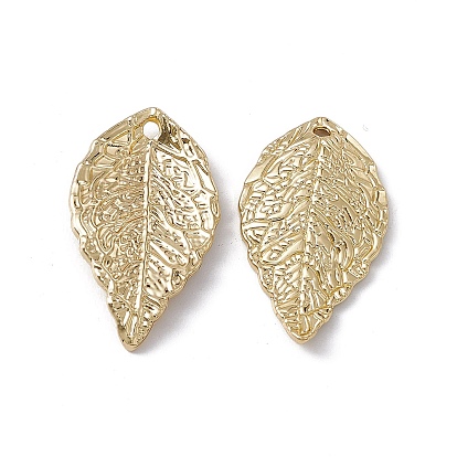 Crémaillère pendentifs en alliage placage, feuille