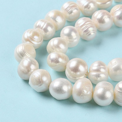 Natural Cultured Freshwater Pearl Beads Strands, Potato, Grade AB