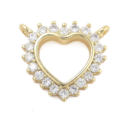 Латунные микро проложить кубического циркония подвески, долговечный, без кадмия и без свинца, сердце прелести