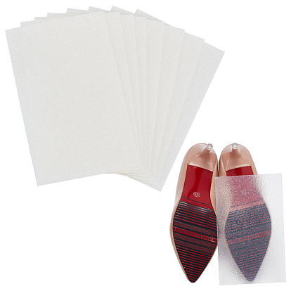 Transparent Shoe Repair Synthetic Rubber Heel Replacement, Anti-Slip Heel Pads, Rectangle