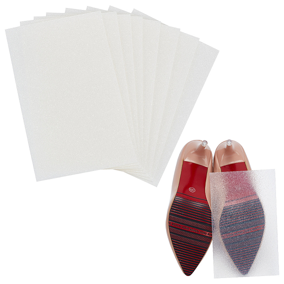 Transparent Shoe Repair Synthetic Rubber Heel Replacement, Anti-Slip Heel Pads, Rectangle