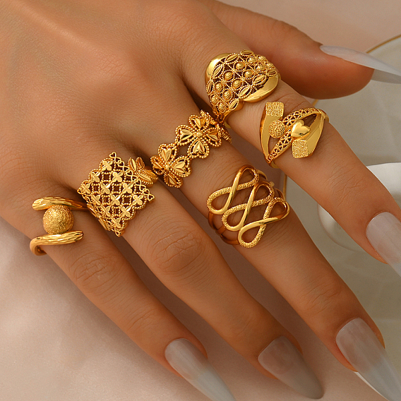 Регулируемые латунные открытые манжеты для женщин