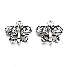 Tibetan Style Alloy Charms, Cadmium Free & Lead Free, Butterfly