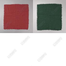 6 piezas 2 colores camino de mesa cuadrado de algodón, para sala de estar comedor mantel, ladrillo refractario