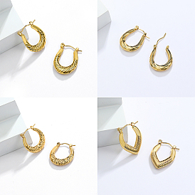 304 Stainless Steel Hoop Earrings