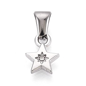 303 подвески из нержавеющей стали, со стразами, звезды прелести