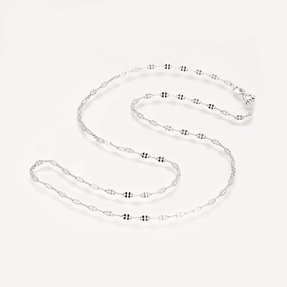 925 sterling colliers de chaîne de lien d'argent, à ressort fermoirs à anneaux