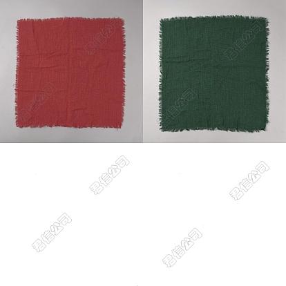 6 piezas 2 colores camino de mesa cuadrado de algodón, para sala de estar comedor mantel, ladrillo refractario
