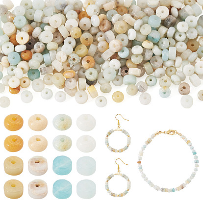 2 нити 2 стили натуральный цветок амазонит бусины нити, Heishi бусы, диск и рондель