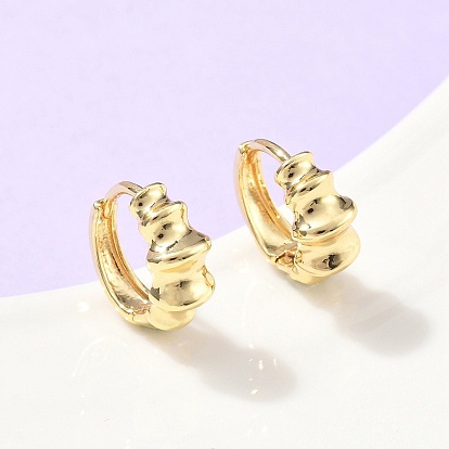 Латунные серьги обруча, стойки покрытие, без свинца и без кадмия, долговечный, сложить очарование