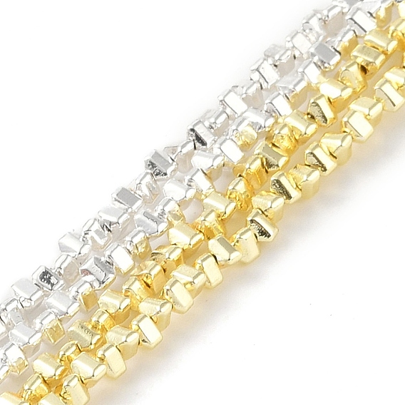 Electroplated Synthetic Non-Magnetic Hematite Beads Strands, Triangle