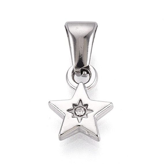 303 подвески из нержавеющей стали, со стразами, звезды прелести