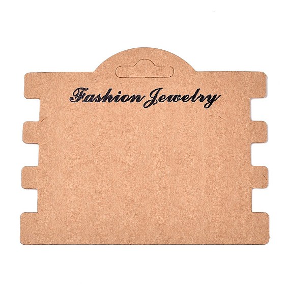 Карточки для демонстрации резинок для волос из крафт-бумаги с отверстием для подвешивания, карточка-витрина для украшений на резинке для волос, прямоугольные