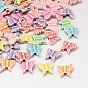 Butterfly Craft Style Acrylic Beads, 13x15x5mm, Hole: 2mm, about 1220pcs/500g