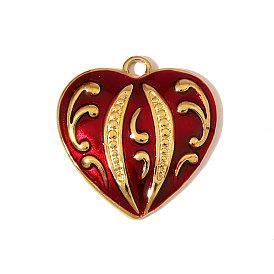 304 нержавеющей стальной эмали подвески, сердце прелести, ионное покрытие (ip)
