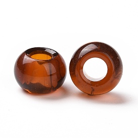 Glass European Beads, Large Hole Beads, Rondelle