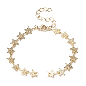 Fabrication de bracelet chaîne à maillons étoiles en laiton, avec fermoir mousqueton, pour la fabrication de bracelets lien