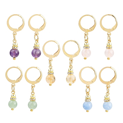 Круглые серьги-кольца из натуральных и синтетических драгоценных камней, С 304 результатами из нержавеющей стали, золотые