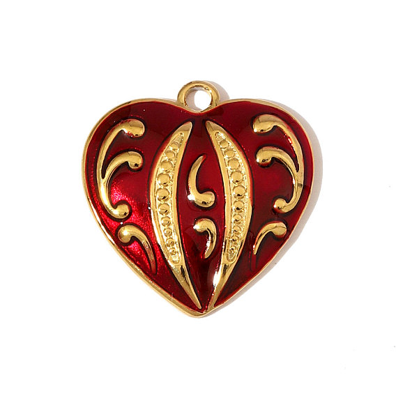 304 нержавеющей стальной эмали подвески, сердце прелести, ионное покрытие (ip)