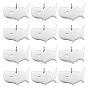 12Pcs 201 Stainless Steel Pendants, Map of U.S.A