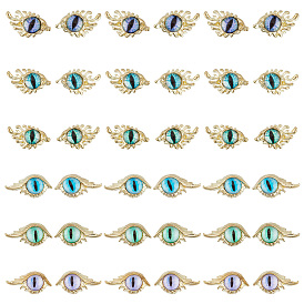 36шт 12 стили кабошоны из сплава от сглаза, cmолой, ногтей декоративные аксессуары, золотые