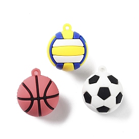 PVC Opaque Plastic Pendants, Ball