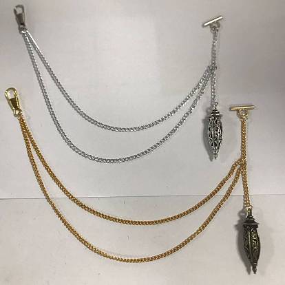Taschenuhrkette mit Clip aus Legierung, Uhrendekoration