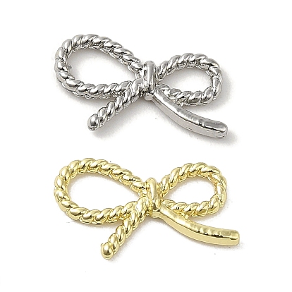 Rack Plating Alloy Cabochons, Cadmium Free & Nickel Free & Lead Free, Bowknot