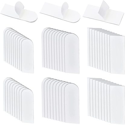 120Pcs 3 Style Rectangle PE Replaceable Hook Tape