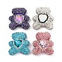 Ручной полимерной глины шариков Rhinestone, бусины в виде диско-шара с медведем