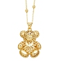 Brass Pendant Necklaces, Bear