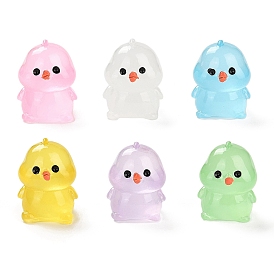 Chick Luminous Resin Display Decorations, Glow in the Dark, for Car or Home Office Desktop Ornaments