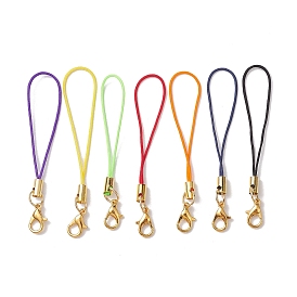 Nylon Mobile Straps, with Zinc Alloy Lobster Claw Clasps
