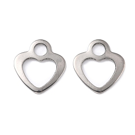 201 Stainless Steel Pendants, Heart