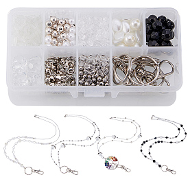 DIY Key Clasp Making, with Glass Bead, Acrylic Bead, Metal Bead and Metal Findings