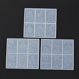 Moules en silicone pour cartes de tarot, 6 différents moules à cartes, pour la résine UV, fabrication artisanale de résine époxy